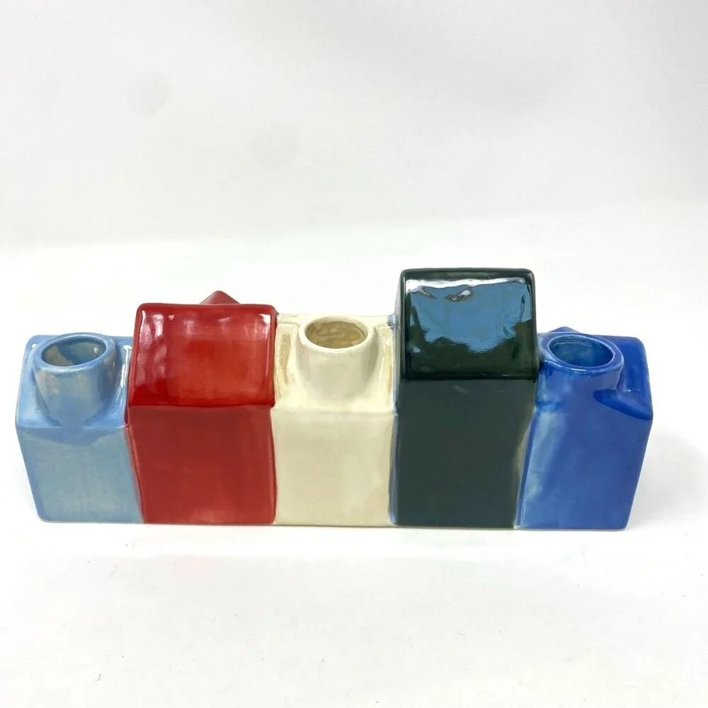 Target Winter Village Taper Candle Holder Room Essentials™ Colorful Houses Decor